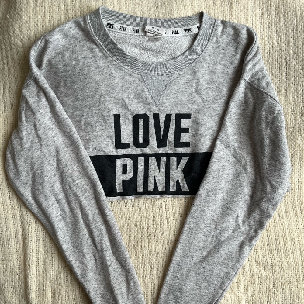 Cropped PINK Crewneck X-SMALL